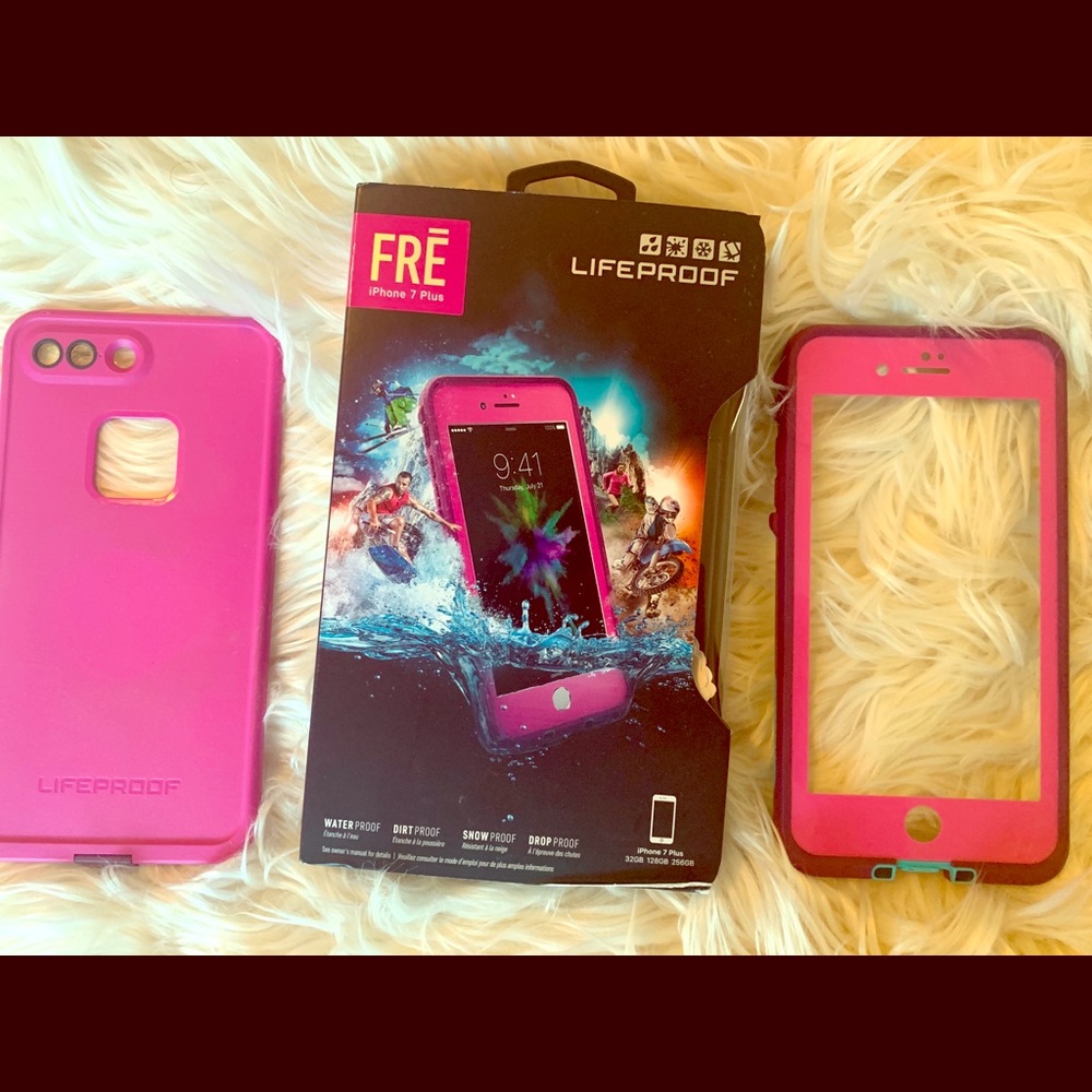 Bright Pink LifeProof FRE iPhone 7 Plus Case